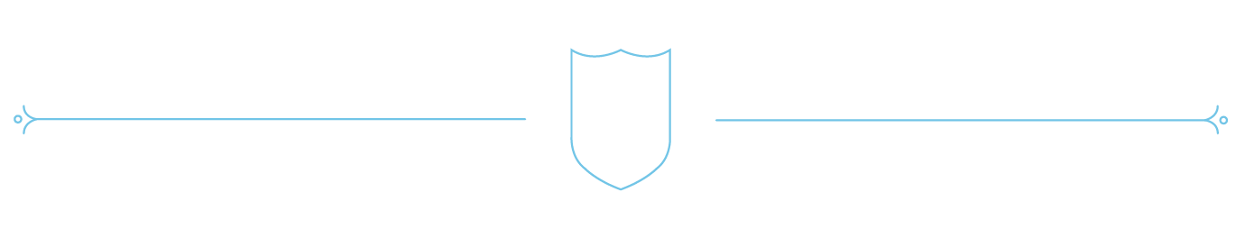 Shield with two decorative lines on either side