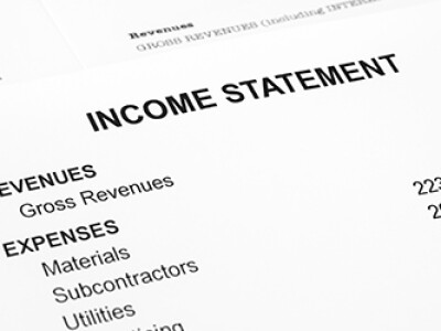 Income statement reports for business accounting