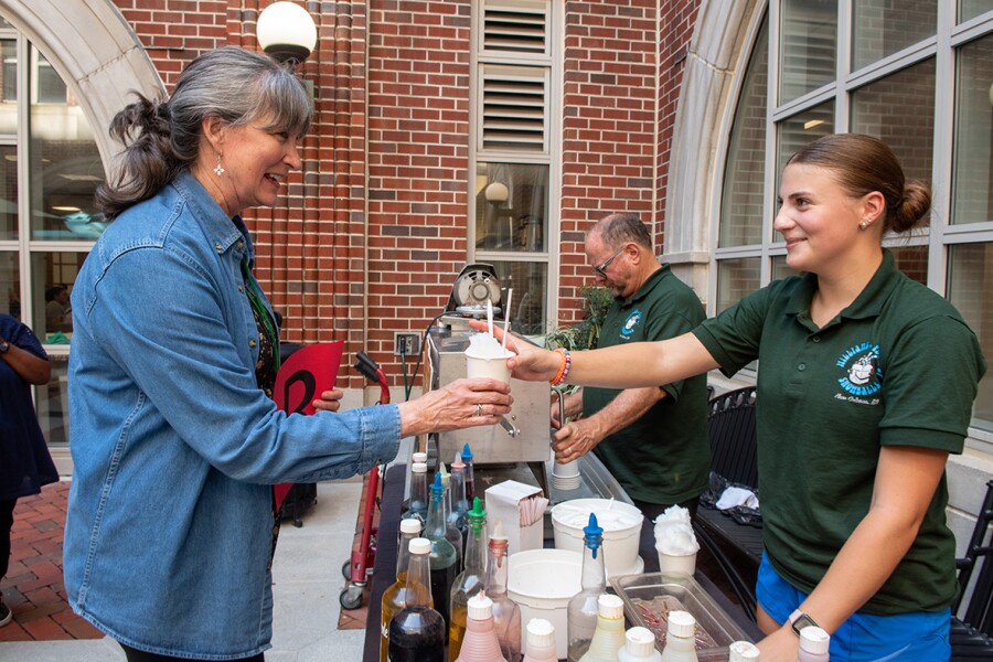 New Orleans-style sno-balls being served during Immersion Weekend