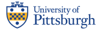 University of Pittsburgh logo with blue and gold shield and text