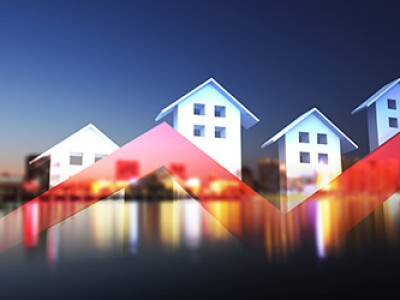 graphic depiction of real estate appreciation, housing market increase