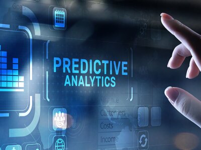 The words Predictive Analytics on a computer screen.
