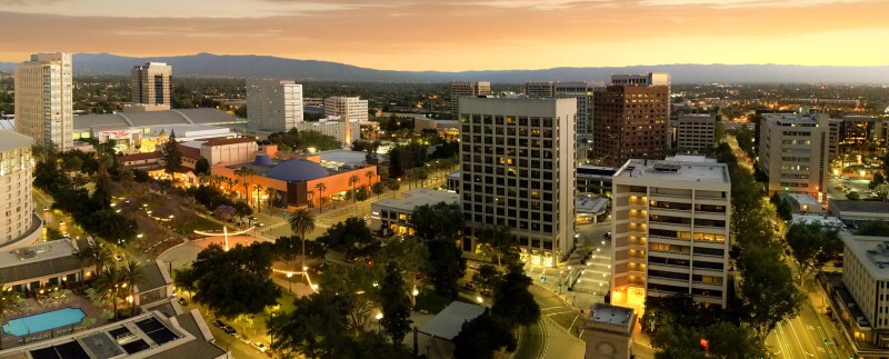 Panorama of San Jose California Downtown