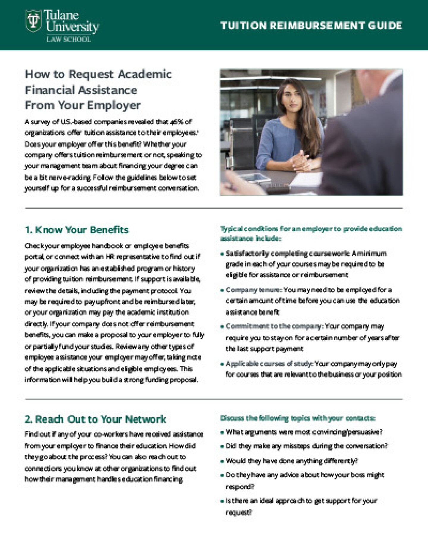 Tulane MJ Tuition Reimbursement Guide