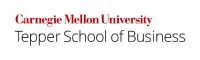 Carnegie Mellon University and Tepper School of Business wordmark in red and black text.