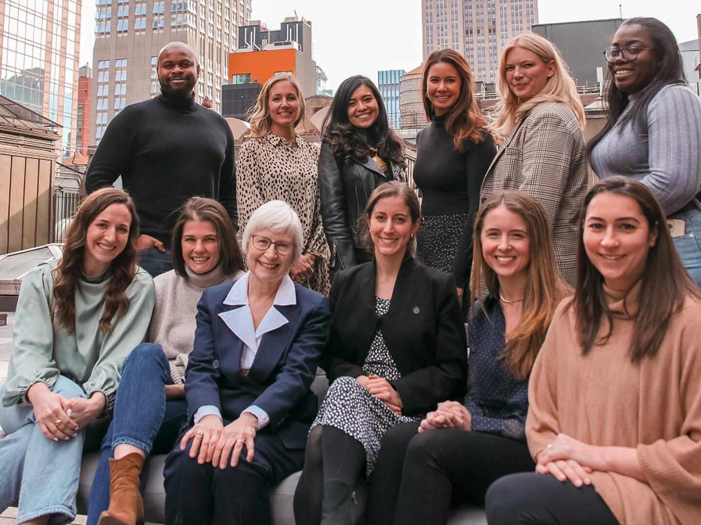Group of smiling students outdoors