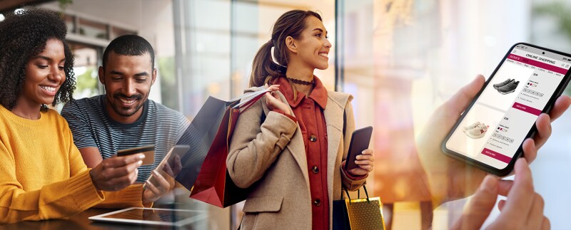 Images showing multi-channel commerce