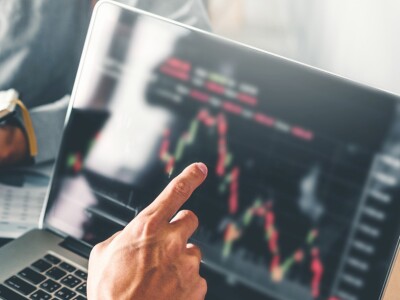 Business team discussing and analysis stock market