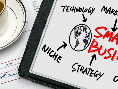 tablet with small business strategy