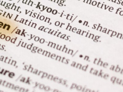 dictionary displaying definition of business acumen