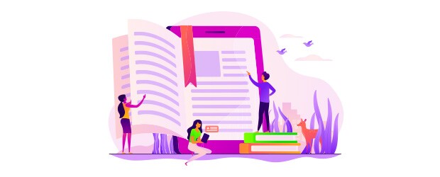 People read from encyclopedia representing the Encyclopedia of Macro Social Work