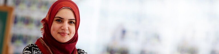Front facing woman smiling at camera
