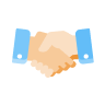 An icon representing a handshake