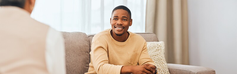 Veteran speaking with counselor