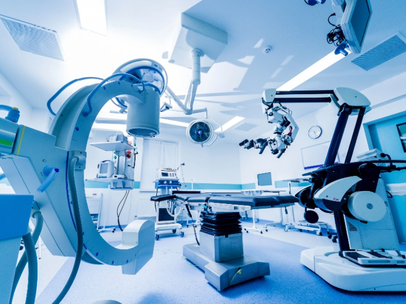 biomedical equipment, large machines in a tech room
