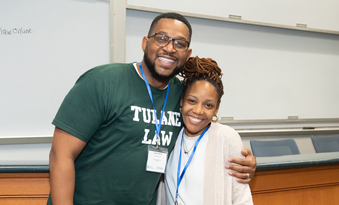 Two Tulane Law student during immersion weekend