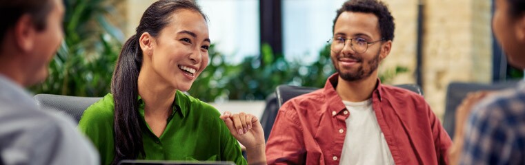 colleagues working together in a meeting