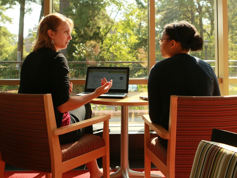 Counseling student at the Career Center