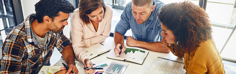 Team meeting, a review of current data analytics