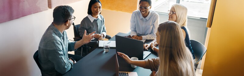 Marketing team meeting