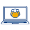 Three people on laptop screen