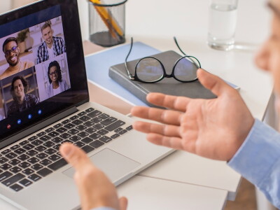 Virtual class discussion in an online counseling program.