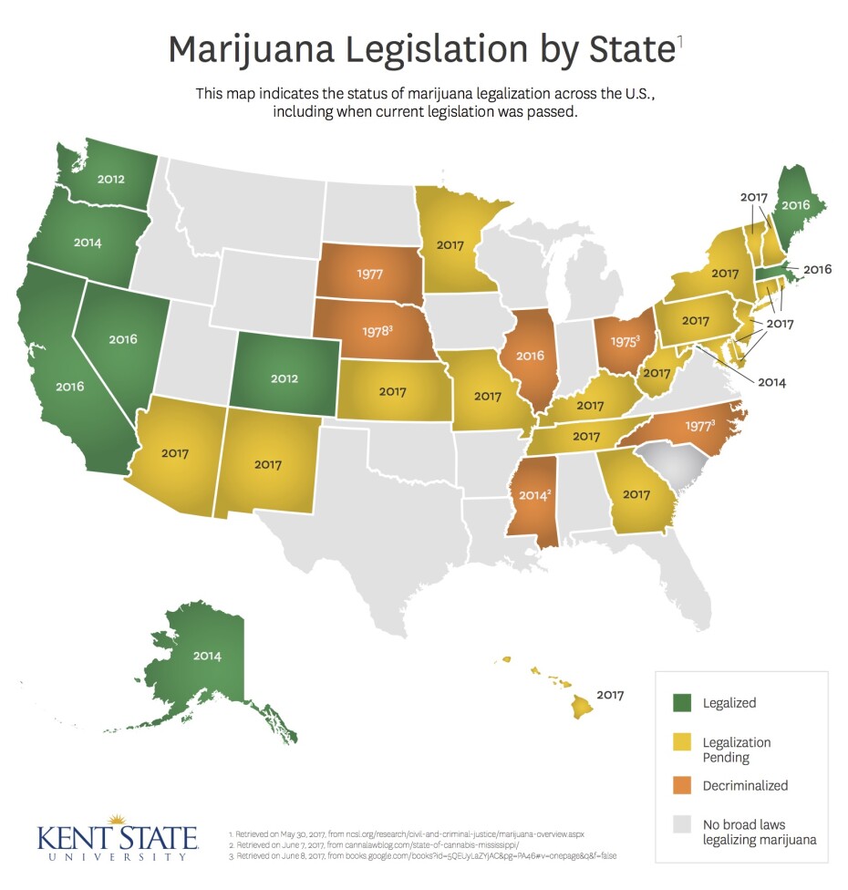 Marijuana Decriminalization A Closer Look States That Will Legalize In 2022 Map