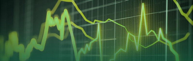 Financial Graph showing market trends over time