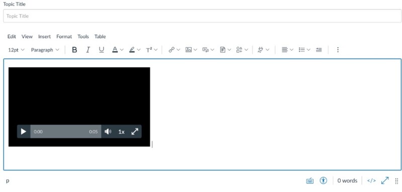 A screenshot of a video embedded in an announcement