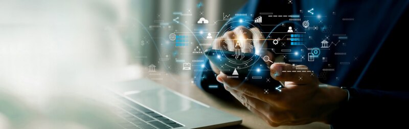 Concept of branded technology in business in the digital age.