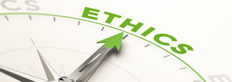 arrow pointing to ethics