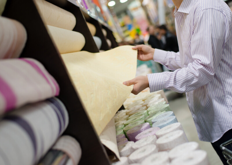 buyer assessing raw materials