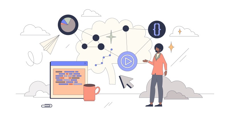 An instructor engaging with various facets of artificial intelligence