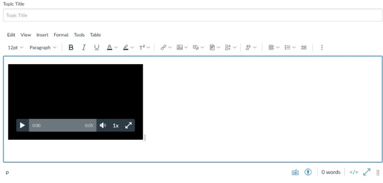A screenshot of a video embedded in an announcement