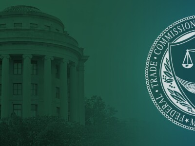 Federal building and Federal Trade Commission emblem.