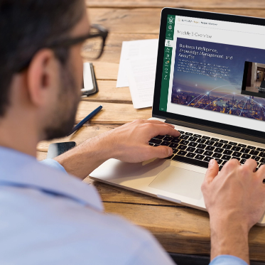 man working on laptop