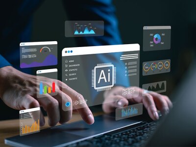 AI being used on a laptop.