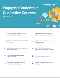 List of ten principles for engaging students in qualitative courses.