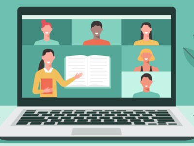 Students learning online