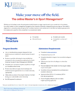 KU Masters in Sport Management - Download Program Brochure - Screenshot