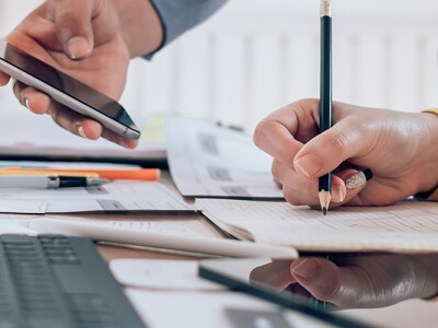 Team working on digital marketing plan