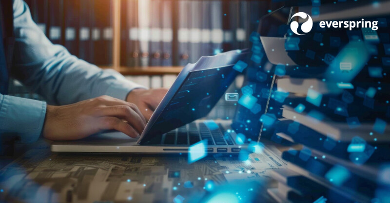 Businessman using laptop