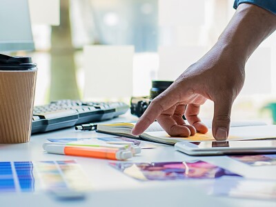 Employee developing a brand