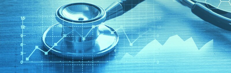 Concept image depicting analytics and evidence-based practice strategies in healthcare.