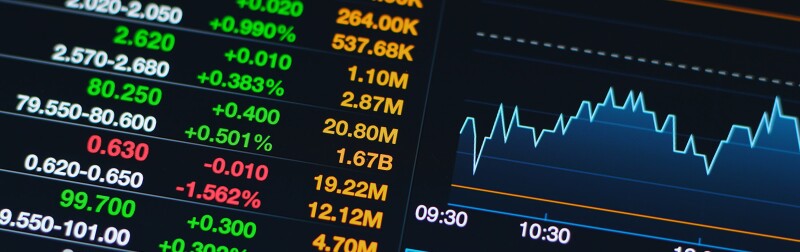 financial market screen