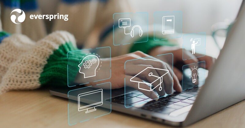 online education person using computer