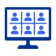 Grid of people on screen