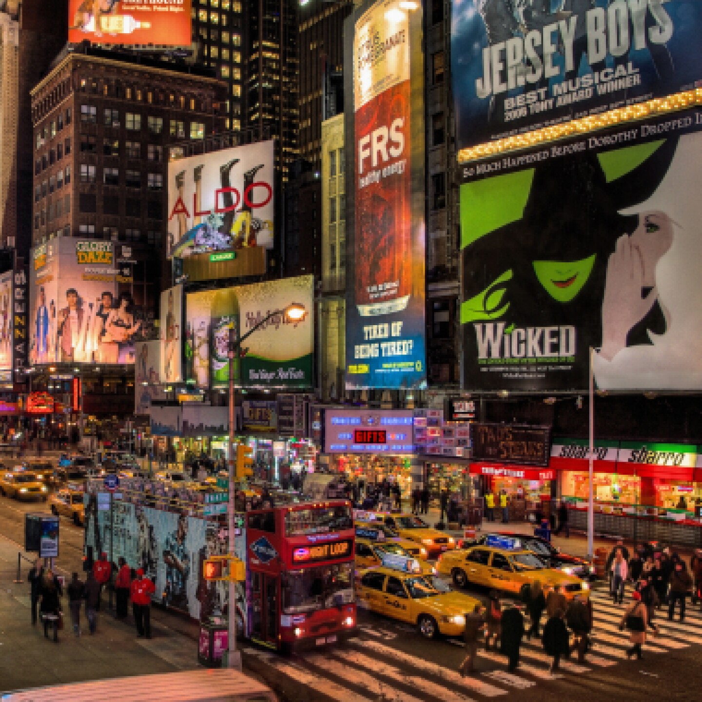An image of downtown Times Square in New York City.