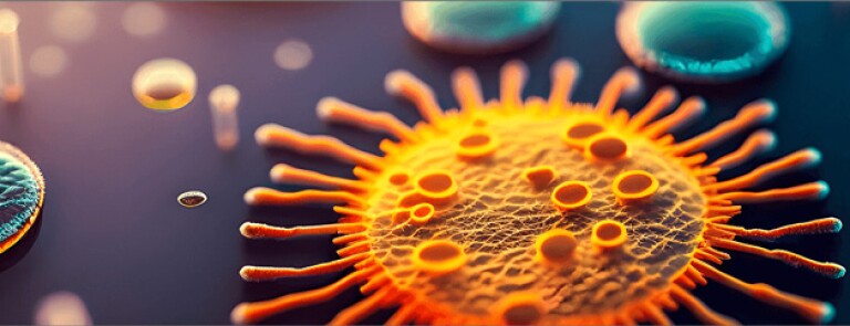 Petri dish with multi-colored organisms