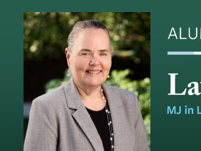 Header with image of Laura Van Winkle, 2020 MJ-LEL graduate.
